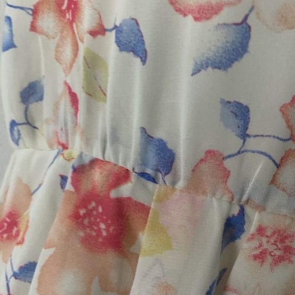 Skies are Blue Sleeveless Button Front Floral Knee Length Dress Size XS - Picture 5 of 7